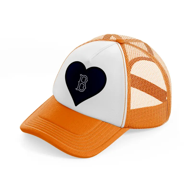 boston red sox fan-orange-trucker-hat