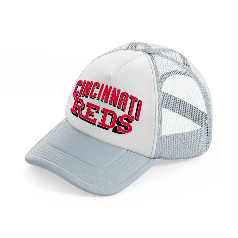 cincinnati reds 3d grey trucker hat