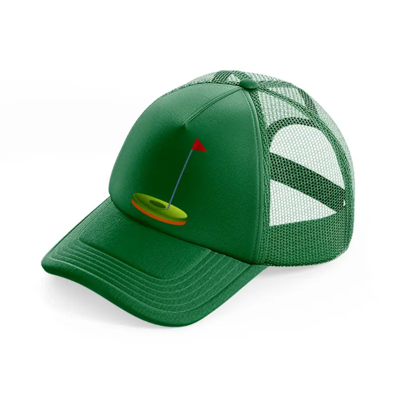 hole green trucker hat