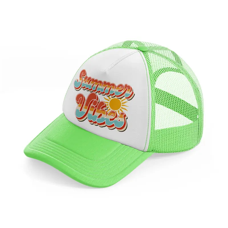 summer vibes retro-lime-green-trucker-hat