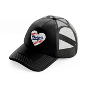 dodgers supporter-black-trucker-hat