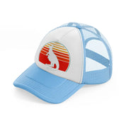 kangaroo retro vintage 80s style sky blue trucker hat