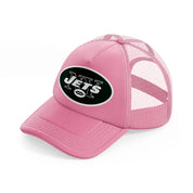 new york jets badge-pink-trucker-hat