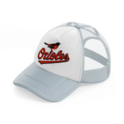 baltimore orioles supporter-grey-trucker-hat