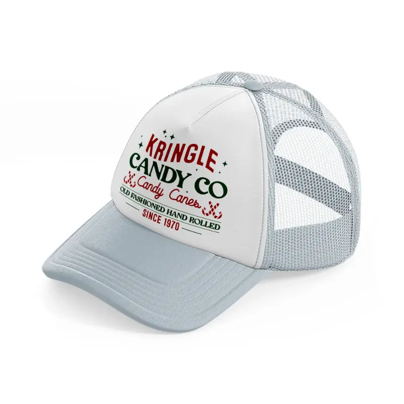 kringle candy co candy canes-grey-trucker-hat