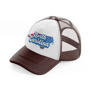 north carolina flag-brown-trucker-hat