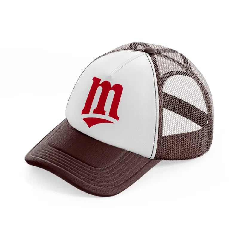 minnesota twins minimalist-brown-trucker-hat