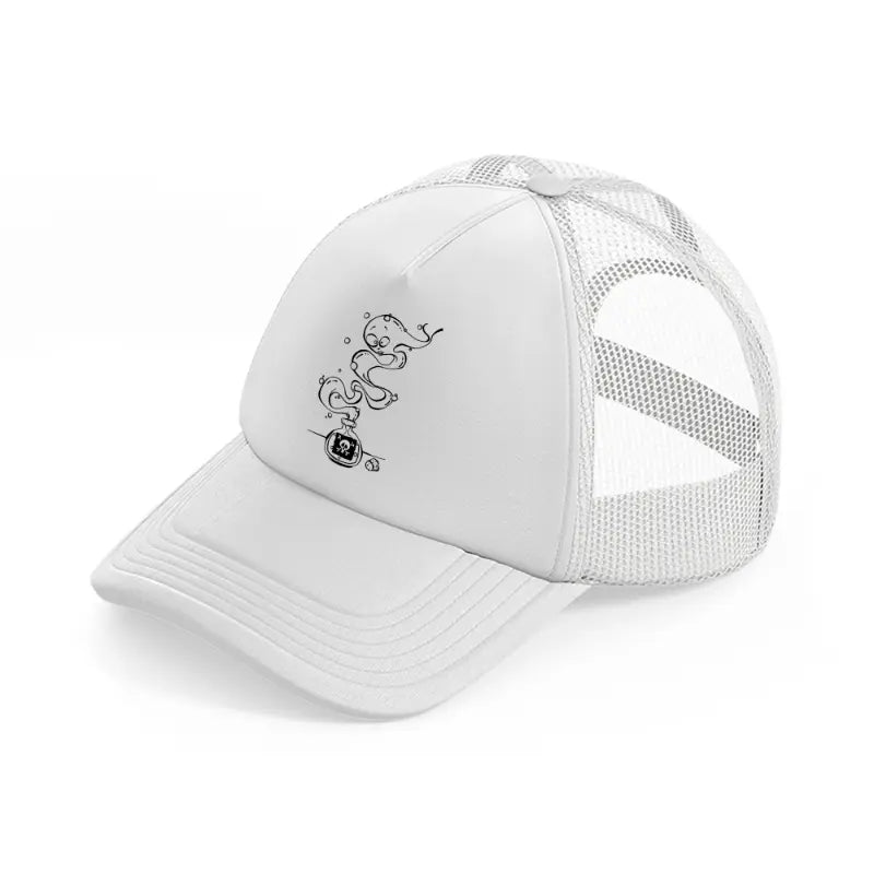 poison black & white-white-trucker-hat