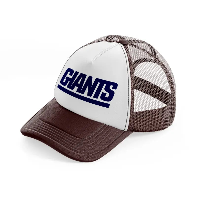 giants logo brown trucker hat