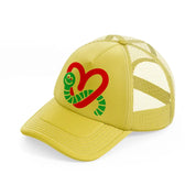 worm love-gold-trucker-hat