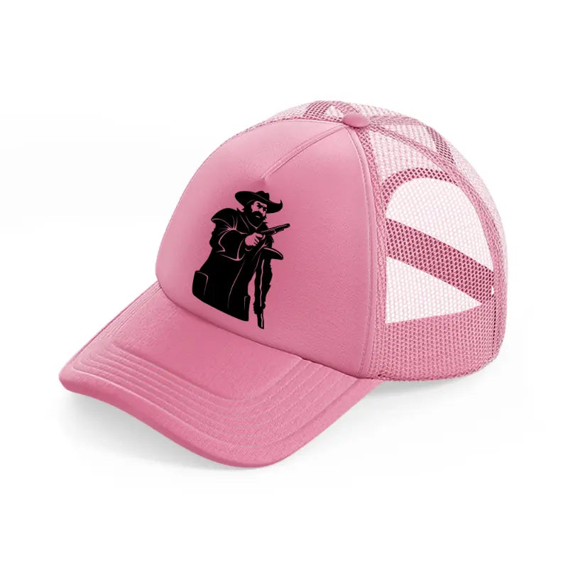 pirate captain & gun pink trucker hat