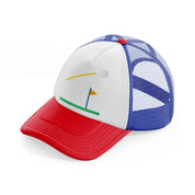 golf cartoon multicolor trucker hat