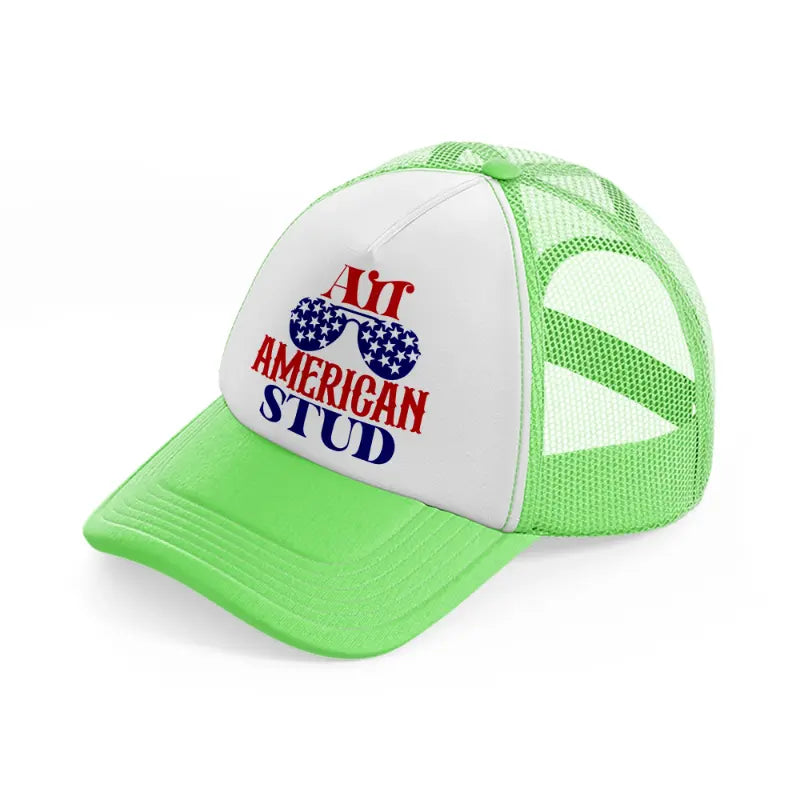 all american stud-01-lime-green-trucker-hat