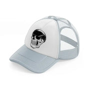 skull gangster with bandana-grey-trucker-hat