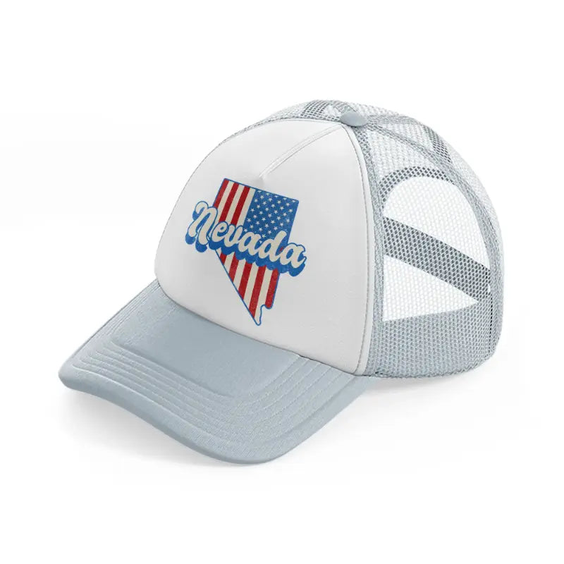 nevada flag-grey-trucker-hat