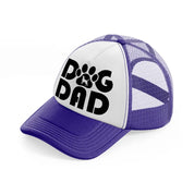 dog dad paw-purple-trucker-hat