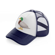 042 duck navy blue and white trucker hat