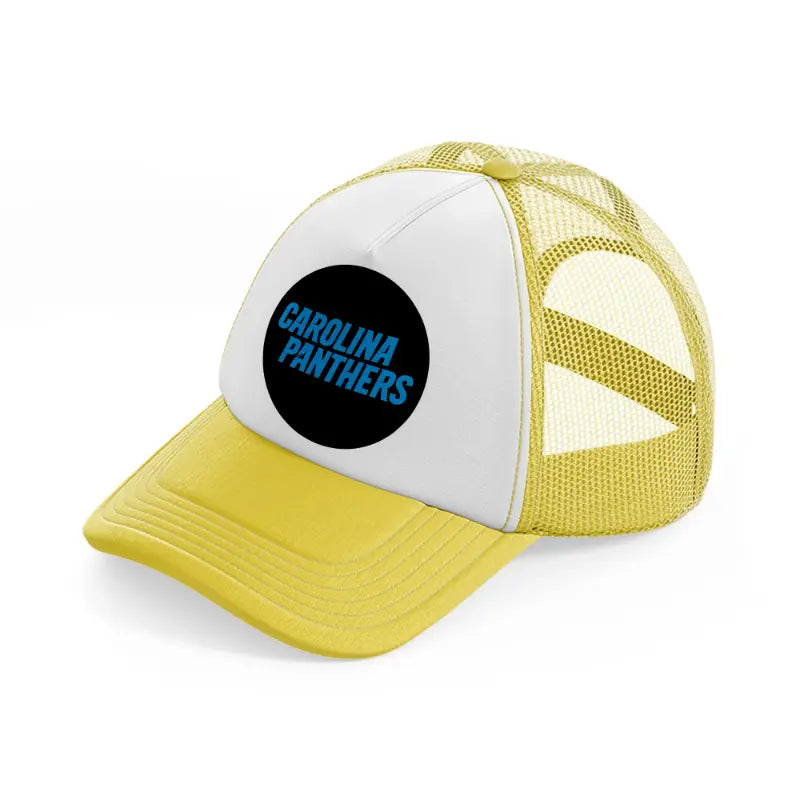 carolina panthers circle-yellow-trucker-hat