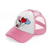 hello kitty balloons-pink-and-white-trucker-hat