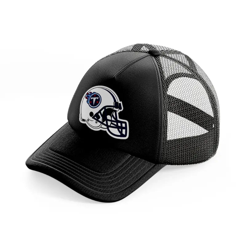 tennessee titans white helmet-black-trucker-hat