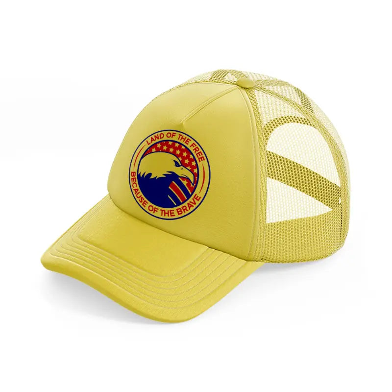 Trump Land Of The Free gold Trucker Hat