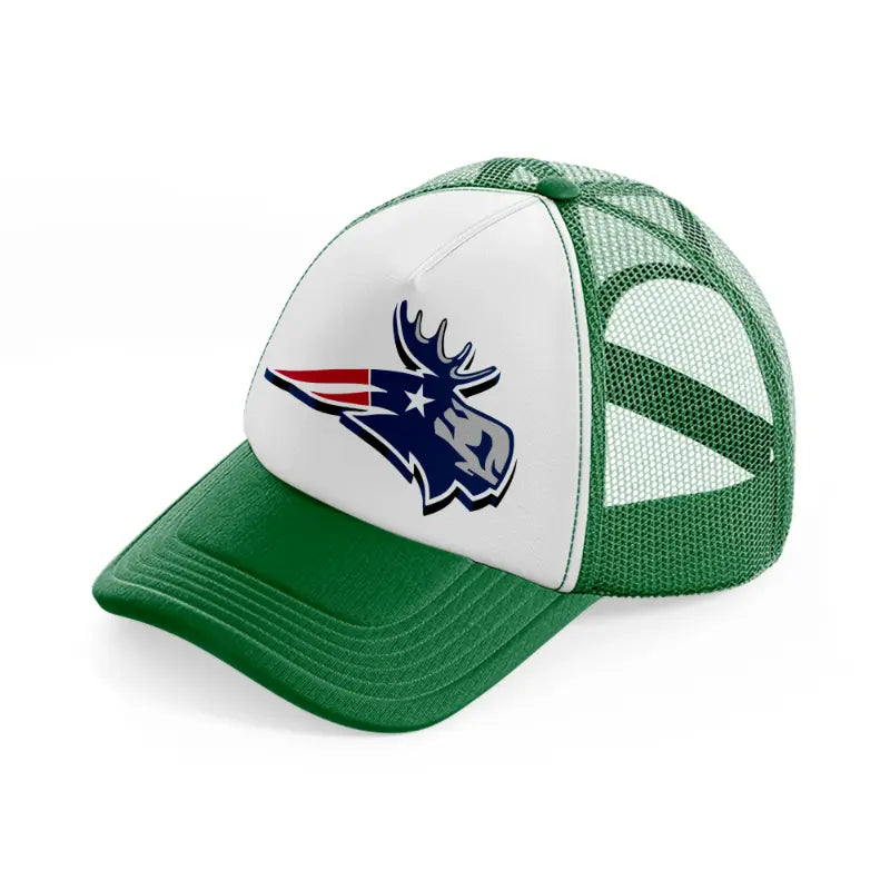 new england patriots 3d emblem-green-and-white-trucker-hat