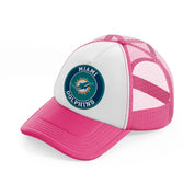 miami dolphins neon pink trucker hat