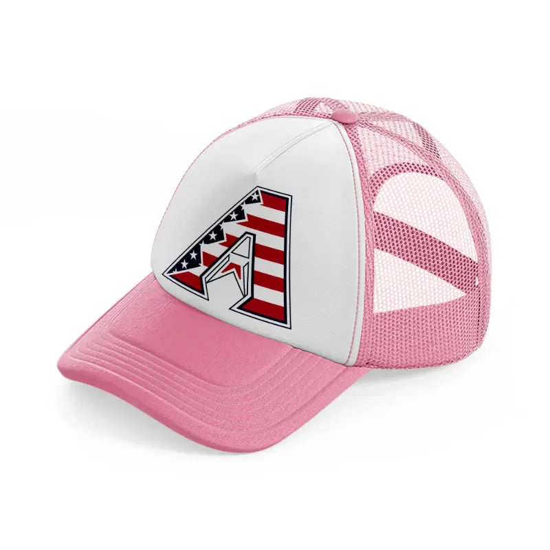 arizona diamondbacks usa-pink-and-white-trucker-hat