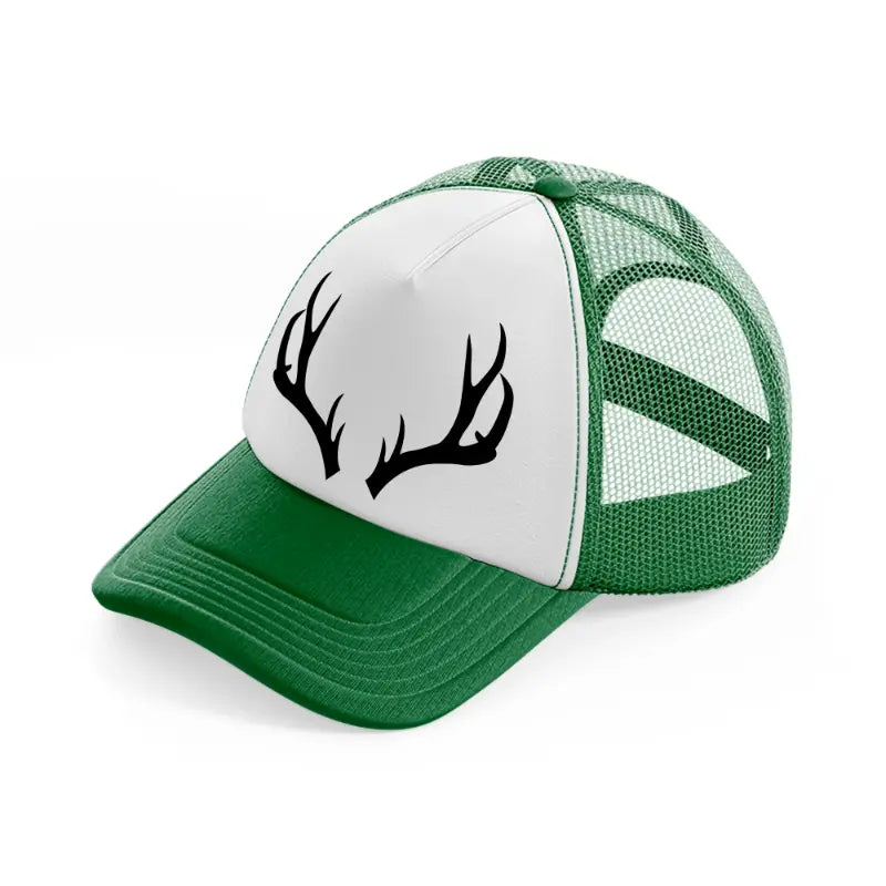 deer horn-green-and-white-trucker-hat