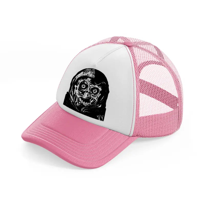 halloween ghost pink and white trucker hat