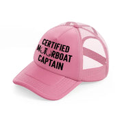 Certified Motorboat Captain pink Trucker Hat