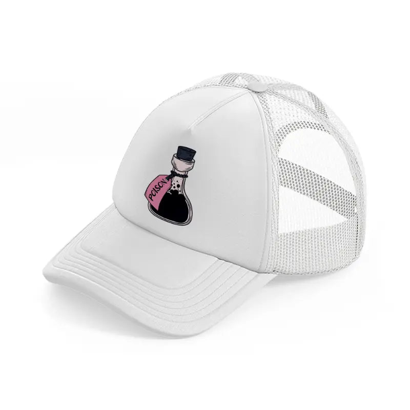 poison bottle white trucker hat