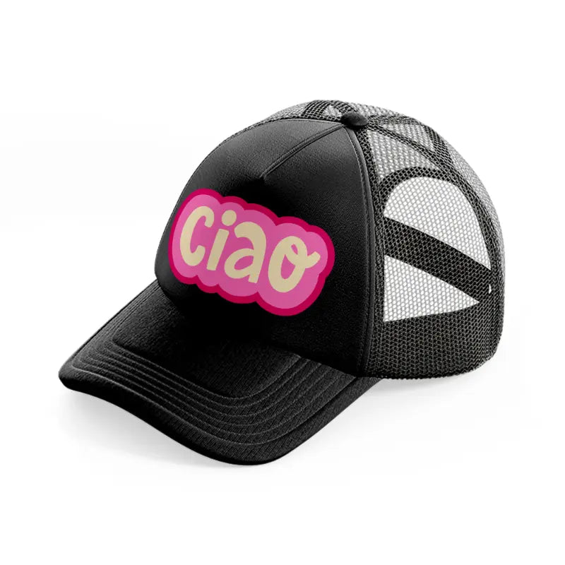 ciao pink black trucker hat