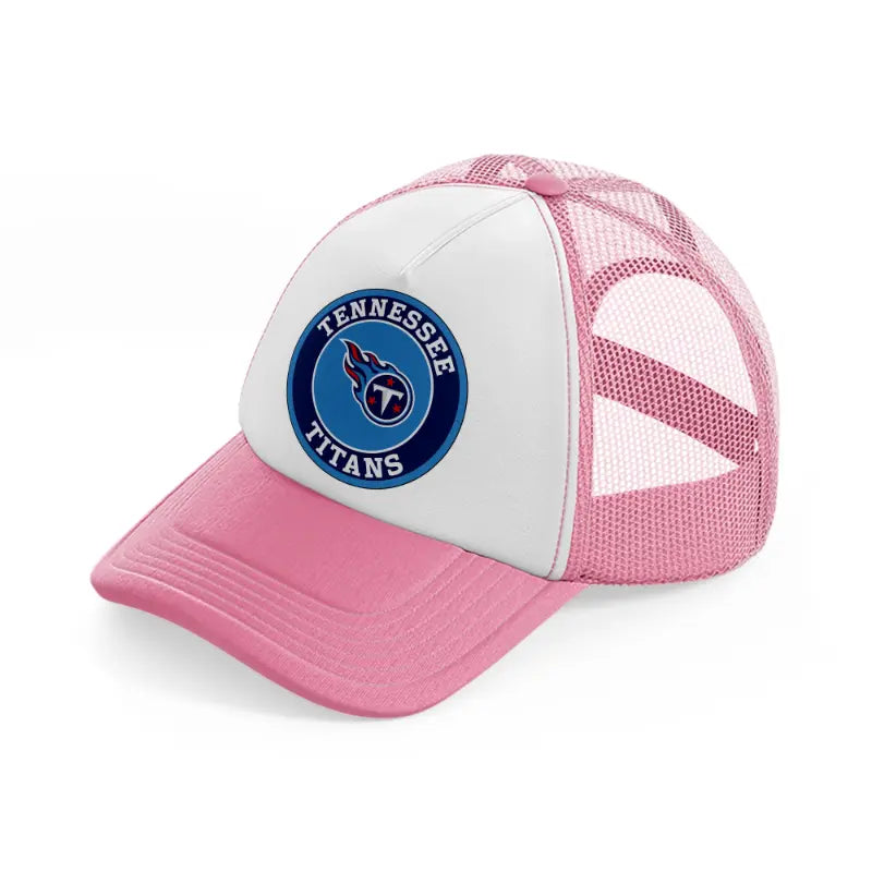 tennessee titans badge-pink-and-white-trucker-hat