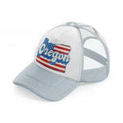 oregon flag grey trucker hat