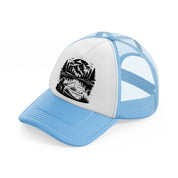 mountain fishing in tranquil lake-sky-blue-trucker-hat