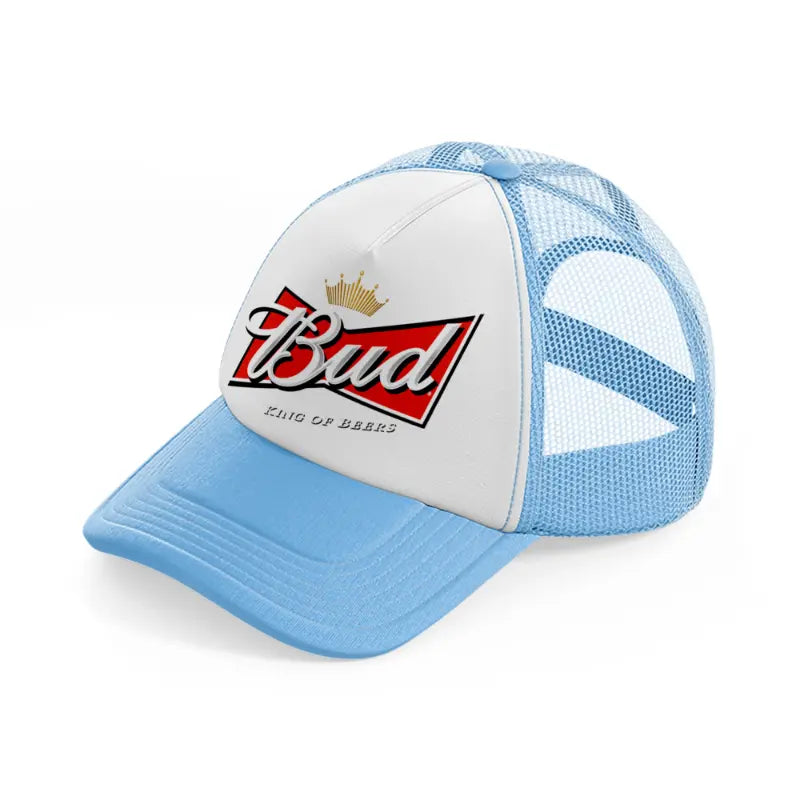 bud king of beers-sky-blue-trucker-hat