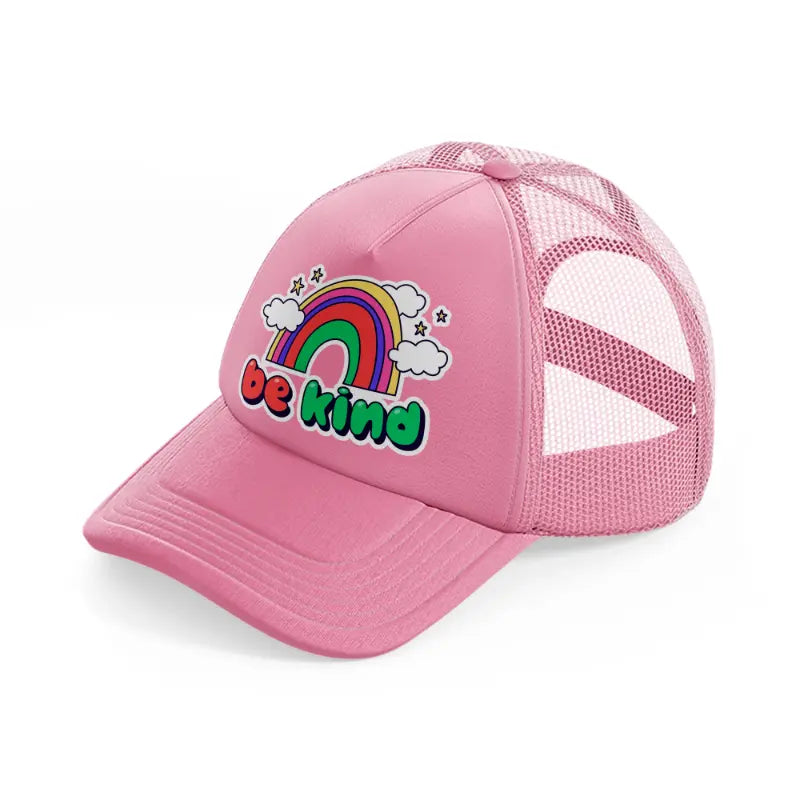 be kind pink trucker hat