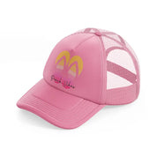 beach vibes flip flops-pink-trucker-hat