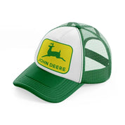 john deere-green-and-white-trucker-hat