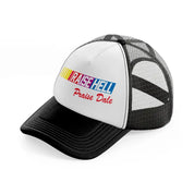 Raise Hell Praise Dale black-and-white Trucker Hat