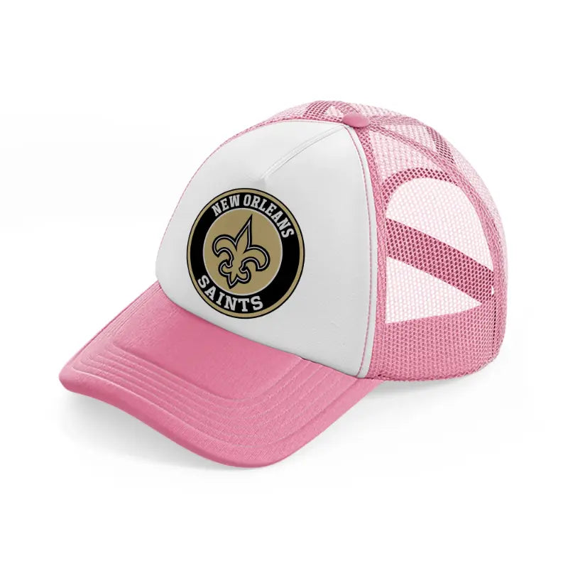 new orleans saints-pink-and-white-trucker-hat