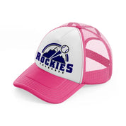 rockies colorado neon pink trucker hat