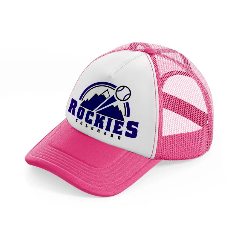 rockies colorado-neon-pink-trucker-hat