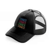 summer multi black trucker hat