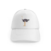 044 ostrich white trucker hat