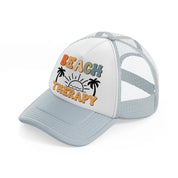 beach therapy-grey-trucker-hat