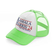 Kamala Harris 24 lime-green Trucker Hat