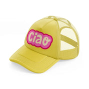 ciao pink-gold-trucker-hat