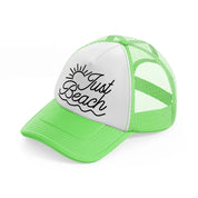 just beach-lime-green-trucker-hat